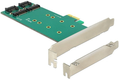 DeLOCK 2x 67-pin M.2 key B - 2x SATA 7-pin nätverkskort/adapters Intern