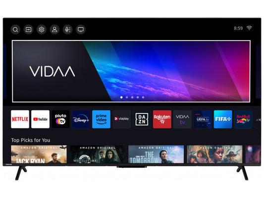 Toshiba 50QV2463DG TV-apparat 127 cm (50") 4K Ultra HD Smart-TV Wi-Fi Svart 250 cd/m²