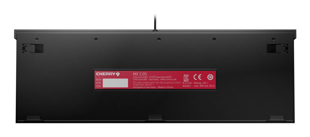 CHERRY MX 2.0S tangentbord Spela USB QWERTZ tyska Svart