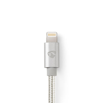 Nedis CCTB39300AL30 mobiltelefonkablar Gjuten aluminium 3 m USB A Lightning