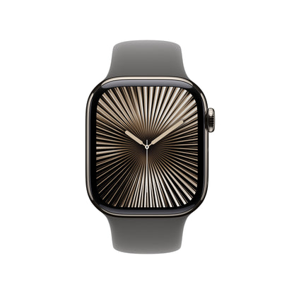 Apple Watch Series 10 OLED 42 mm Digital 374 x 446 pixlar Pekskärm 4G Titan Wi-Fi GPS