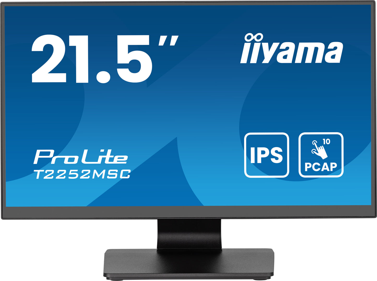 iiyama ProLite T2252MSC-B2AG platta pc-skärmar 54,6 cm (21.5") 1920 x 1080 pixlar Full HD LCD Pekskärm Svart