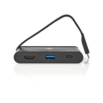 Nedis TCARF240BK dockningsstationer för bärbara datorer USB 3.2 Gen 1 (3.1 Gen 1) Type-C Svart