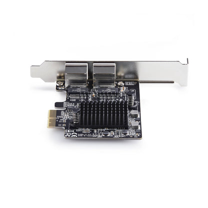 StarTech.com 2-ports 5G Gigabit PCIe-kortadapter för nätverk, 5G/2,5G/1G/100M/10M PCI Express LAN-kort, Realtek RTL8126, Windows och Linux, TAA-kompatibelt