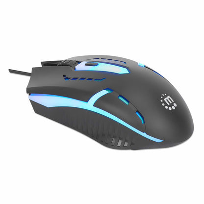 Manhattan 190206 datormöss Spela Ambidextrous USB Type-A Optisk 1500 DPI