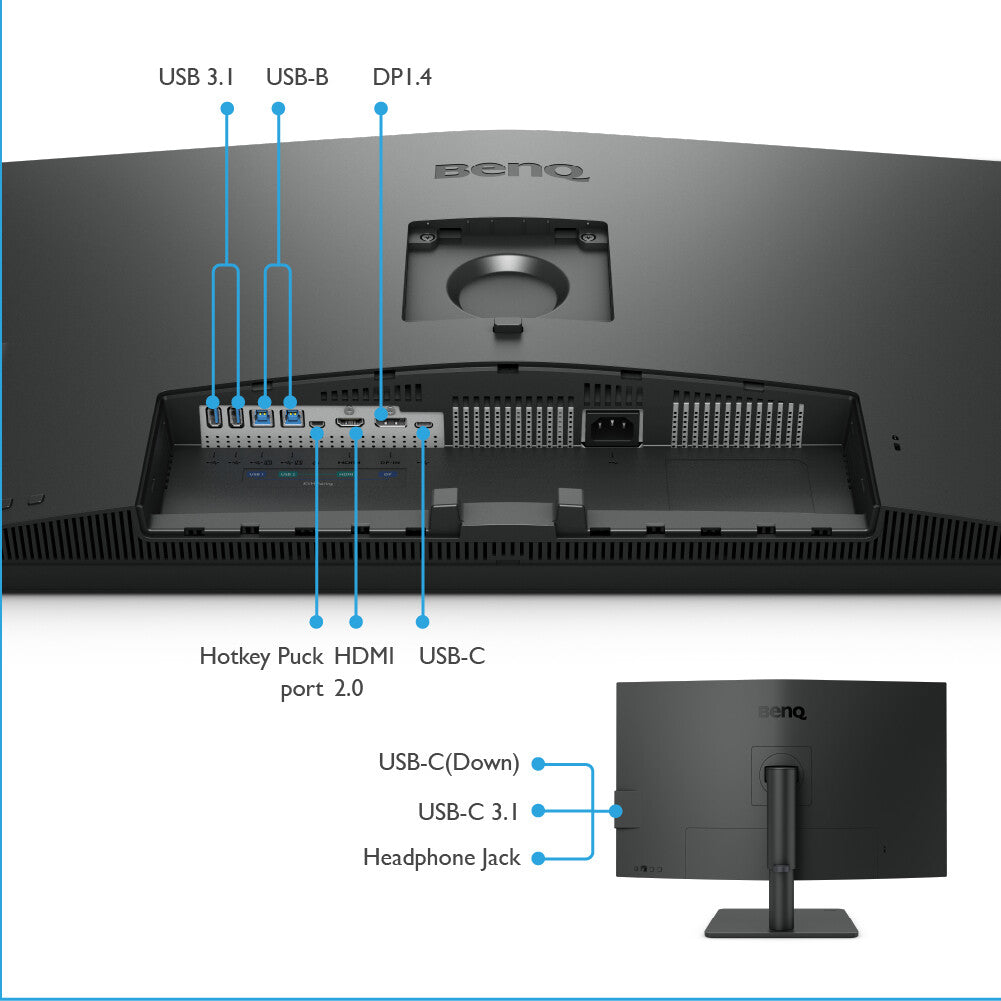 BenQ PD3205U platta pc-skärmar 80 cm (31.5") 3840 x 2160 pixlar 4K Ultra HD LCD Svart