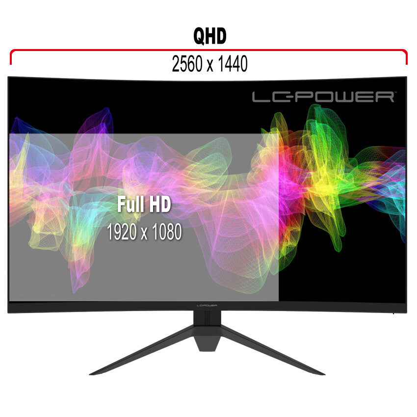 LC-Power LC-M27-QHD-165-C platta pc-skärmar 68,6 cm (27") 2560 x 1440 pixlar Quad HD LED Svart