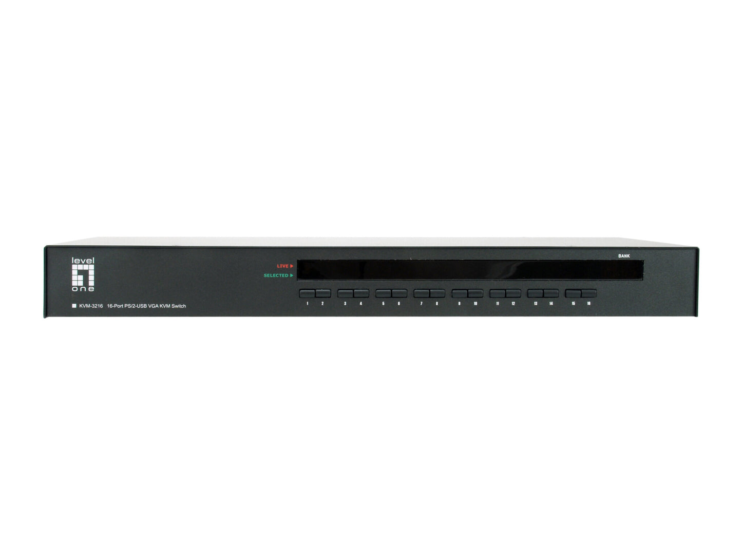 LevelOne KVM-3216 KVM-switchar Rackmontering Svart