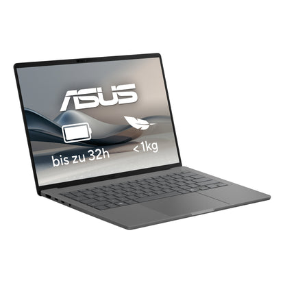 ASUS Zenbook A14 UX3407QA-QD496W Copilot+ PC Snapdragon X1-26-100 Bärbar dator 35,6 cm (14") WUXGA 32 GB LPDDR5x-SDRAM 1 TB SSD Wi-Fi 6E (802.11ax) Windows 11 Home tyska Grå