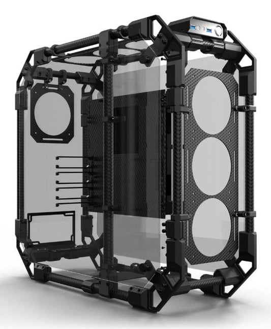 Alphacool Apex Skeleton Full Tower Svart, Kol
