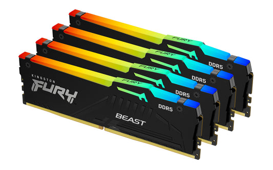 Kingston Technology FURY Beast RGB RAM-minnen 128 GB 4 x 32 GB DDR5 5600 MT/s