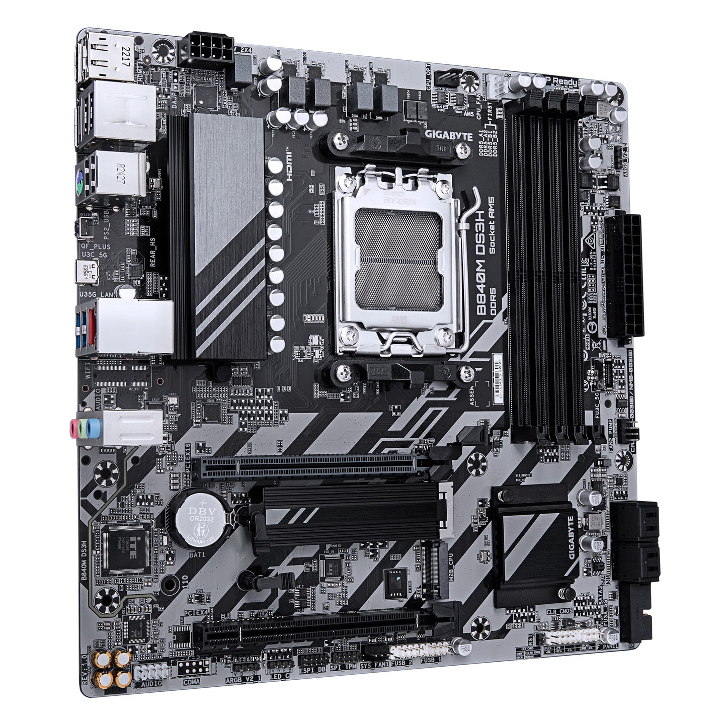 GIGABYTE B840M DS3H moderkort AMD B840 AM5-sockel micro ATX
