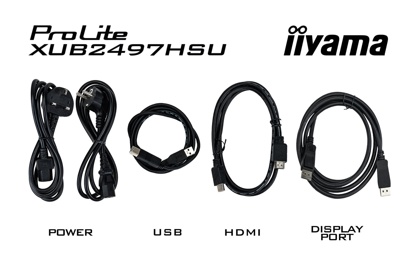 iiyama XUB2497HSU-B2 platta pc-skärmar 60,5 cm (23.8") 1920 x 1080 pixlar Full HD LED Svart