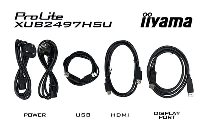 iiyama XUB2497HSU-B2 platta pc-skärmar 60,5 cm (23.8") 1920 x 1080 pixlar Full HD LED Svart