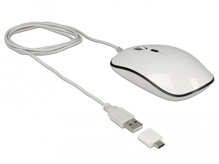 DeLOCK 12532 datormöss Kontor Ambidextrous USB Type-A Optisk 3200 DPI