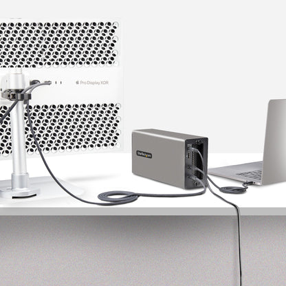 StarTech.com Thunderbolt 3 PCIe-expansionschassi, externt hölje med dubbla PCI Express-kortplatser, PCIe-box för bärbara datorer/stationära datorer/all-in-one, 8K/4K-utgång via TB3/DP 1.4-portar, för videoinspelnings-/fiber-/ Ethernet-kort