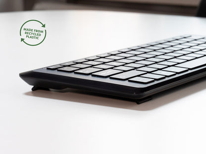 Mousetrapper Type Mini Wireless - Nordic tangentbord Universal USB + RF Wireless + Bluetooth QWERTY Svart