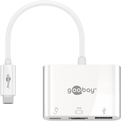 Goobay 62104 dockningsstationer för bärbara datorer USB Type-C Multifärg