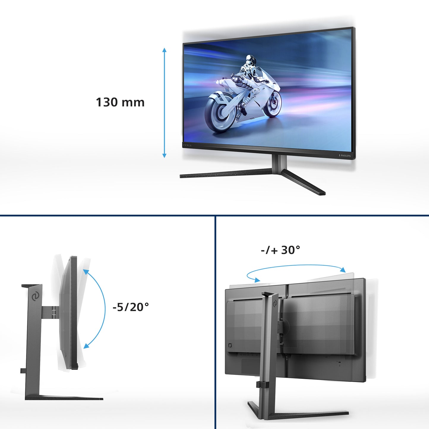 Philips Evnia 32M2N6800M/00 platta pc-skärmar 80 cm (31.5") 3840 x 2160 pixlar 4K Ultra HD LCD Svart