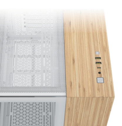 Corsair CC-9011288-WW datorväskor Midi Tower Bamboo, Vit