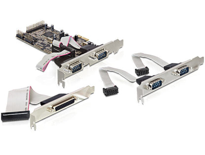 DeLOCK PCI Express card 4 x serial, 1x parallel nätverkskort/adapters
