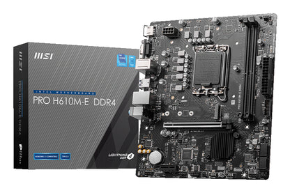 MSI PRO H610M-E DDR4 moderkort Intel H610 LGA 1700 micro ATX