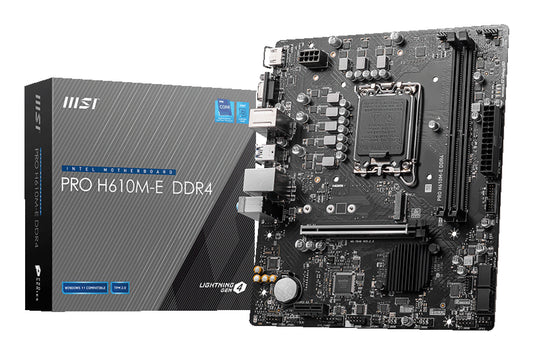 MSI PRO H610M-E DDR4 moderkort Intel H610 LGA 1700 micro ATX
