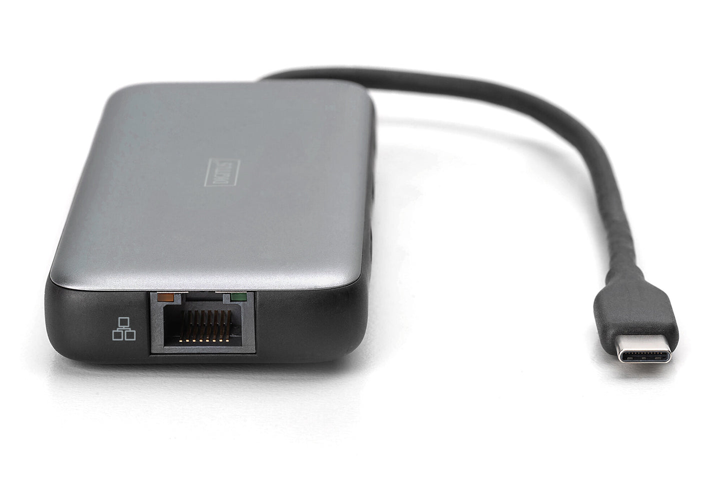 Digitus DA-70914 dockningsstationer för bärbara datorer Kabel USB 3.2 Gen 2 (3.1 Gen 2) Type-C Svart, Grå