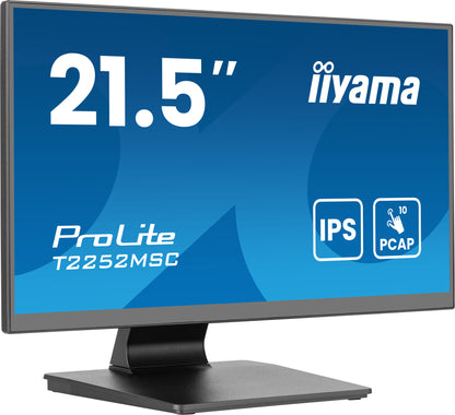 iiyama ProLite T2252MSC-B2AG platta pc-skärmar 54,6 cm (21.5") 1920 x 1080 pixlar Full HD LCD Pekskärm Svart