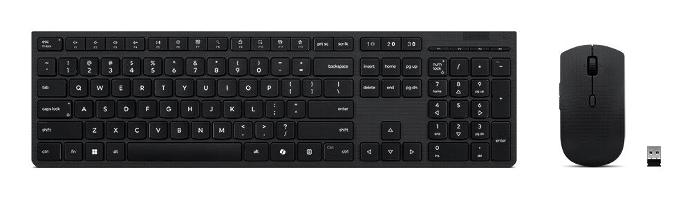 Lenovo 4X31R64357 tangentbord Mus inkluderad Kontor Trådlös RF + Bluetooth QWERTY Nordic Grå