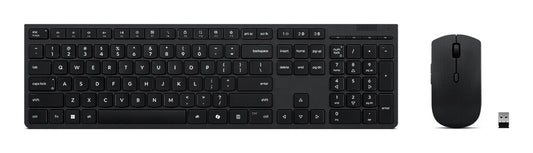 Lenovo 4X31R64323 tangentbord Mus inkluderad Kontor Trådlös RF + Bluetooth Dansk Svart