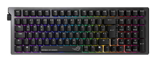 ASUS ROG Strix Morph 96 Wireless tangentbord Spela USB + RF Wireless + Bluetooth QWERTZ tyska Svart