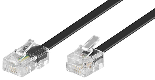Goobay 68530 telefonkablar 3 m Svart