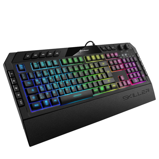 Sharkoon Skiller SGK5 tangentbord Spela USB QWERTZ tyska Svart