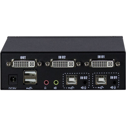Inter-Tech KVM-AS-21DA DVI KVM-switchar Svart