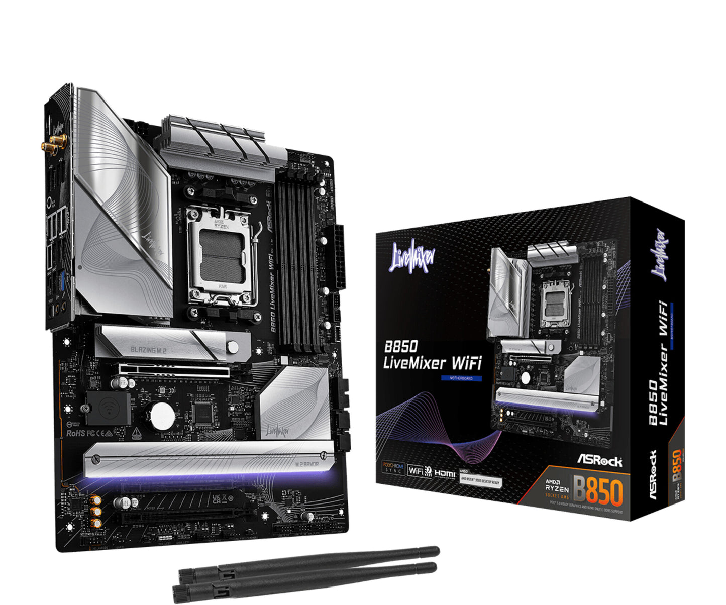 Asrock B850 LiveMixer WiFi AMD B850 AM5-sockel ATX