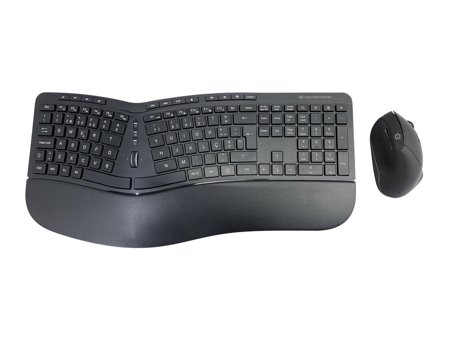 Conceptronic ORAZIO02PT tangentbord Mus inkluderad Kontor RF Trådlös QWERTY Portugisisk Svart