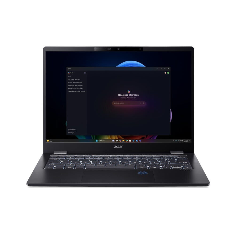 Acer TravelMate P6 TMP614-54-TCO-553Z Intel Core Ultra 5 226V Bärbar dator 35,6 cm (14") WUXGA 16 GB LPDDR5x-SDRAM 512 GB SSD Wi-Fi 7 (802.11be) Windows 11 Pro tyska Svart