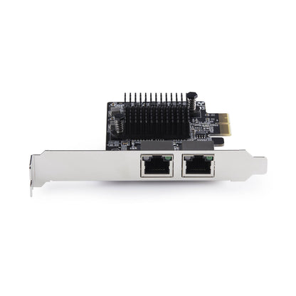 StarTech.com 2-ports 5G Gigabit PCIe-kortadapter för nätverk, 5G/2,5G/1G/100M/10M PCI Express LAN-kort, Realtek RTL8126, Windows och Linux, TAA-kompatibelt