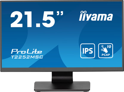 iiyama ProLite T2252MSC-B2 platta pc-skärmar 54,6 cm (21.5") 1920 x 1080 pixlar Full HD LCD Pekskärm Svart