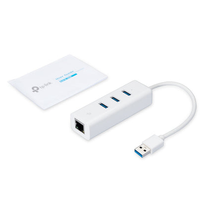 TP-Link UE330 dockningsstationer för bärbara datorer Kabel USB 3.2 Gen 1 (3.1 Gen 1) Type-A Vit