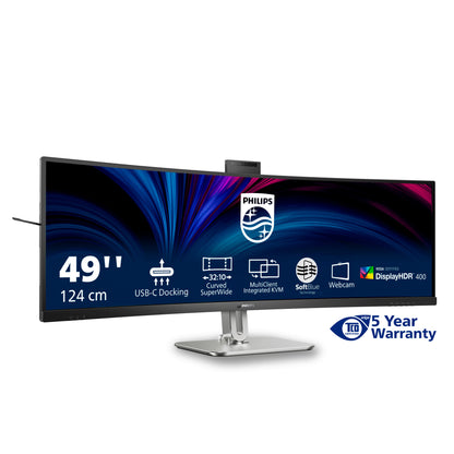 Philips 49B2U6900CH/00 platta pc-skärmar 124 cm (48.8") 5120 x 1440 pixlar Dual QHD LCD Svart