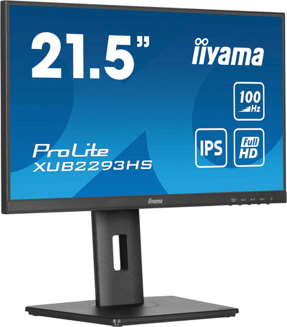 iiyama ProLite XUB2293HS-B6 platta pc-skärmar 54,6 cm (21.5") 1920 x 1080 pixlar Full HD LED Svart