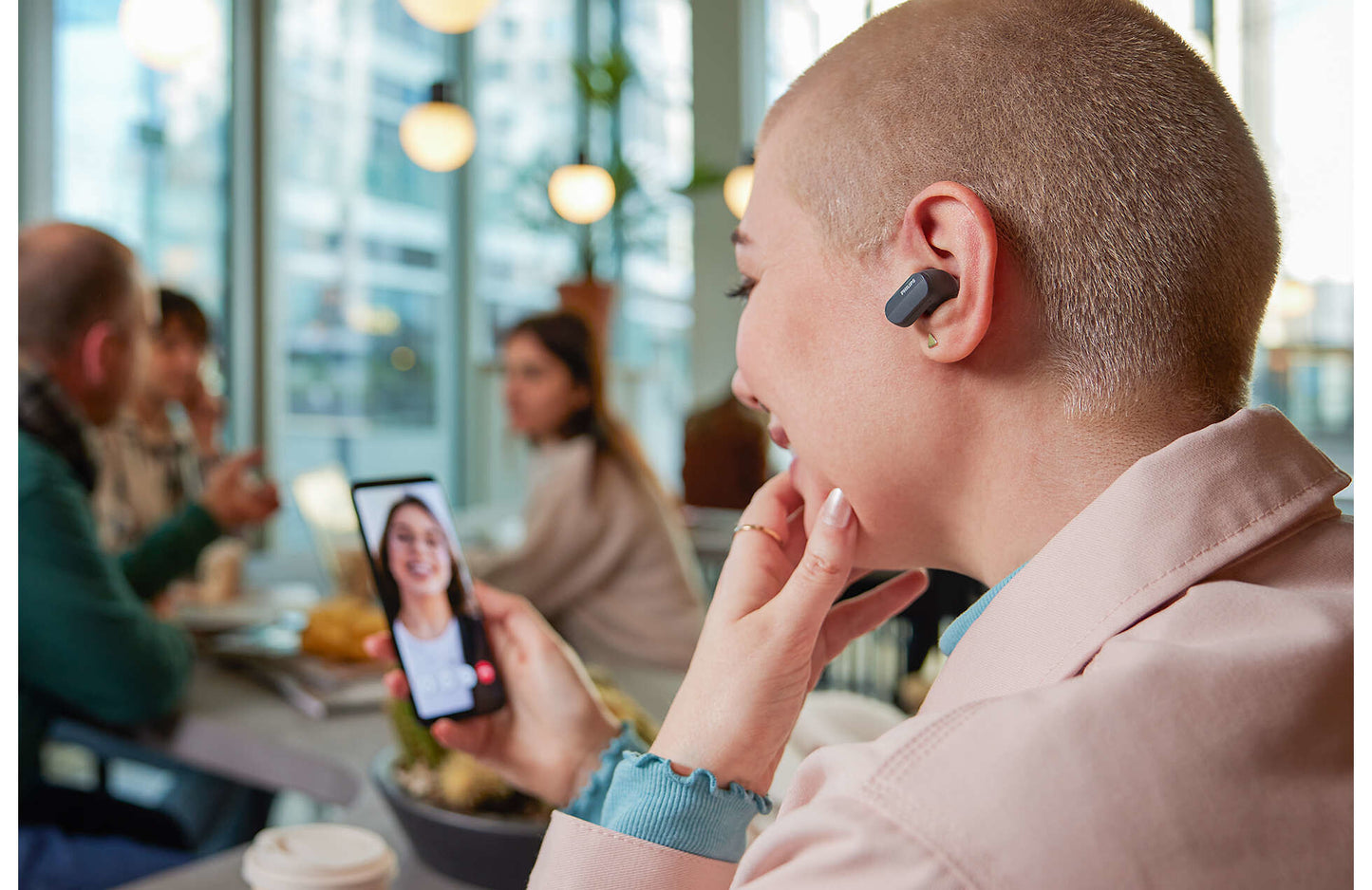 Philips TAT3508BK/00 hörlur och headset True Wireless Stereo (TWS) I öra Samtal/musik Bluetooth Svart