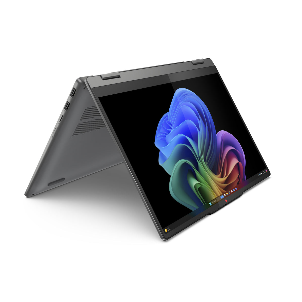 Lenovo IdeaPad 5 2-in-1 14Q8X9 Copilot+ PC Snapdragon X1P-42-100 Hybrid (2-i-1) 35,6 cm (14") Pekskärm WUXGA 16 GB LPDDR5x-SDRAM 1 TB SSD Wi-Fi 7 (802.11be) Windows 11 Home tyska Grå