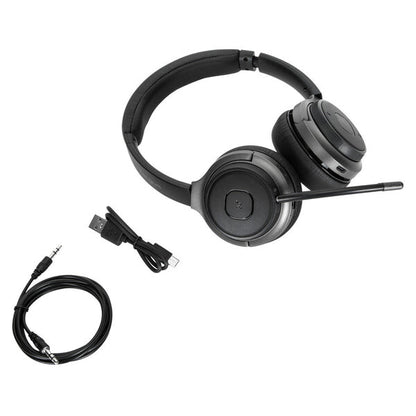 Targus AEH104GL hörlur och headset Kabel & Trådlös Huvudband Samtal/musik USB Type-C Bluetooth Svart