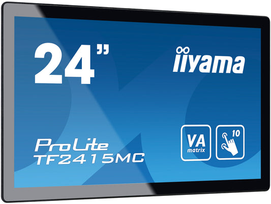 iiyama ProLite TF2415MC-B2 platta pc-skärmar 60,5 cm (23.8") 1920 x 1080 pixlar Full HD LCD Pekskärm Flera användare Svart