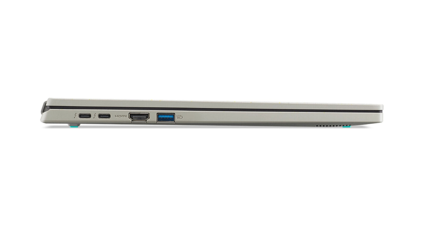 Acer Aspire AV16-51P-5427 Intel Core Ultra 5 125U Bärbar dator 40,6 cm (16") WUXGA 16 GB LPDDR5x-SDRAM 512 GB SSD Wi-Fi 6E (802.11ax) Windows 11 Home Grå