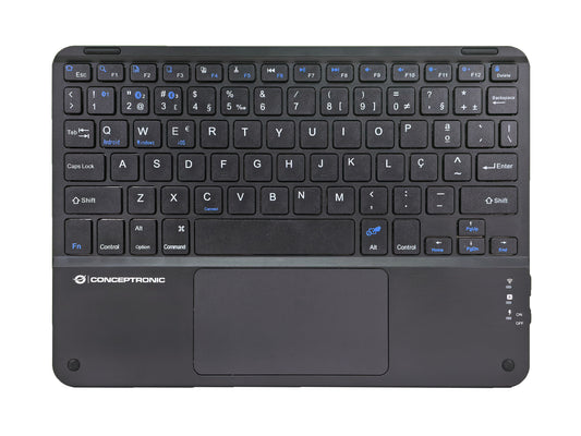 Conceptronic TOBIN01BPT tangentbord Universal Bluetooth QWERTY Portugisisk Svart