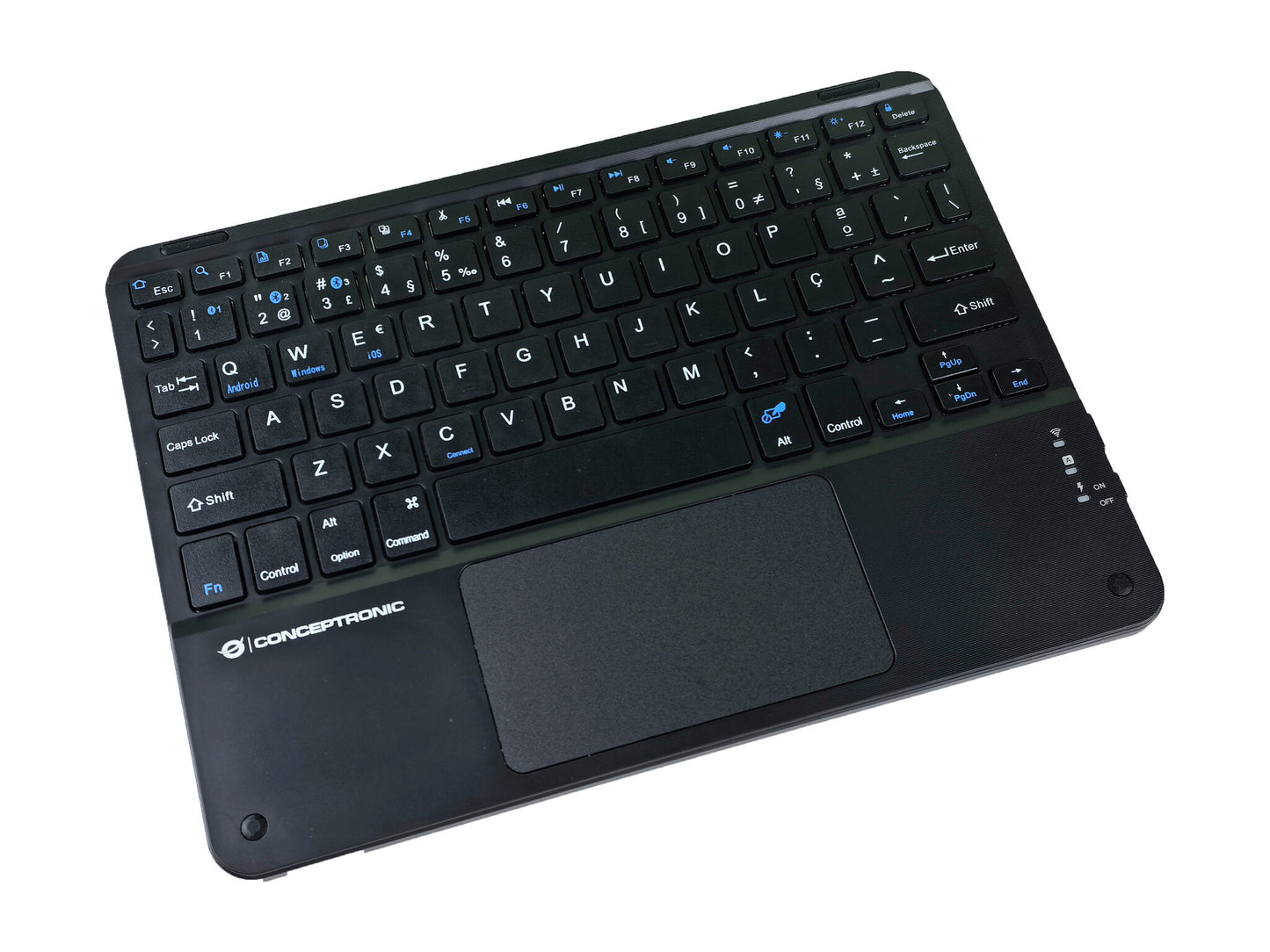 Conceptronic TOBIN01BPT tangentbord Universal Bluetooth QWERTY Portugisisk Svart